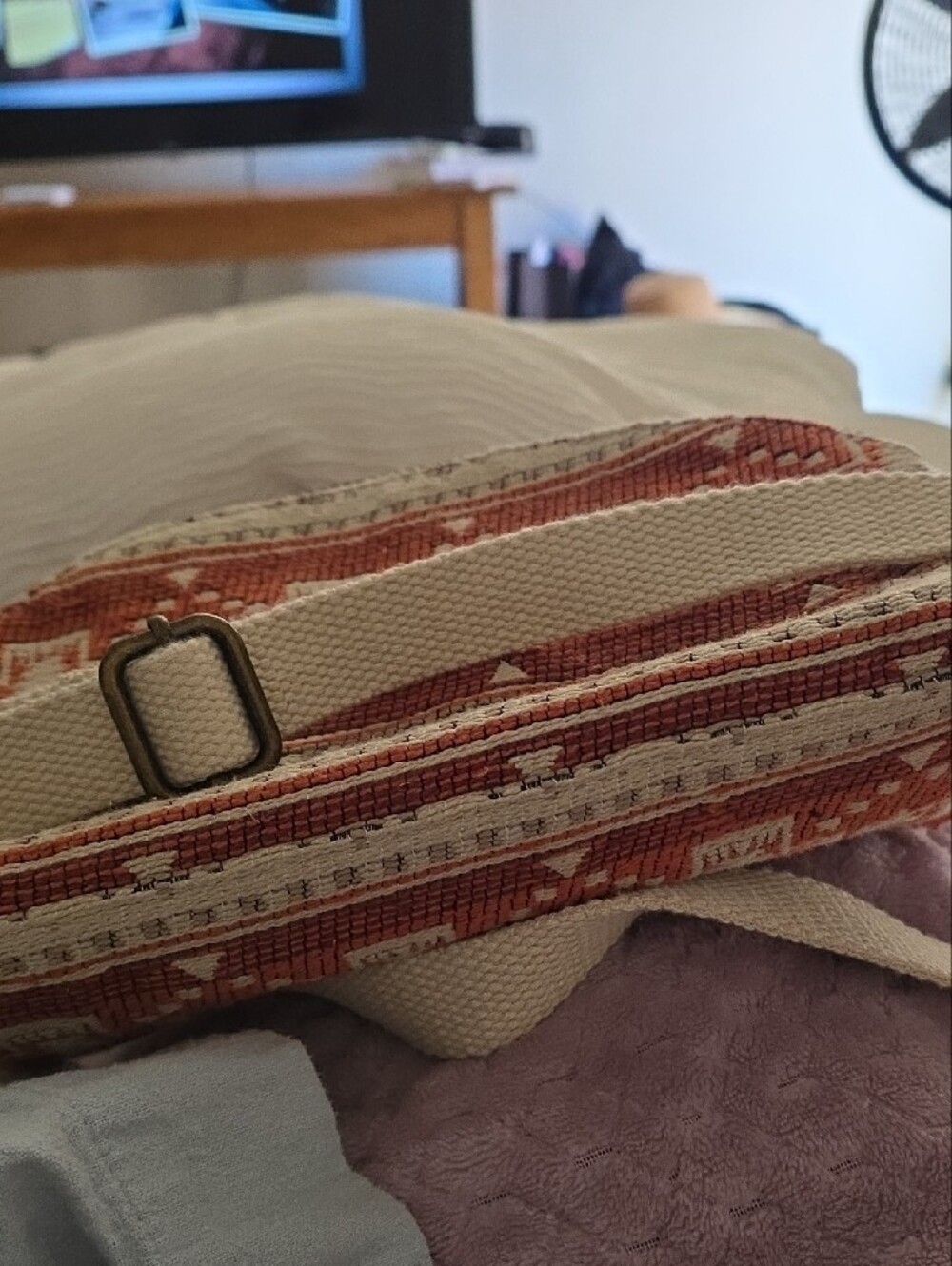 Pendleton Woven Tribal Crossbody Bag in Rust and Cream - Picture 7 of 15